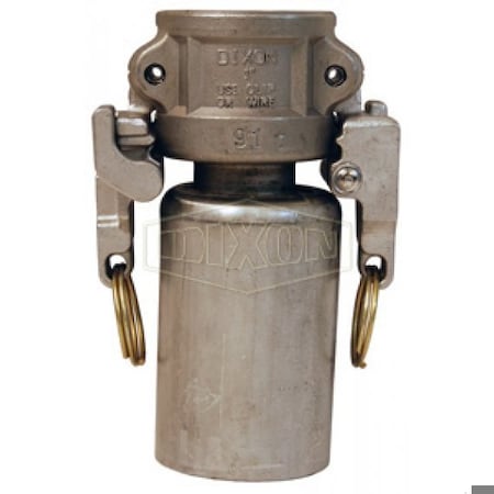 Dixon EZ Boss-Lock Type-C Cam and Groove Swaged Coupler with Ferrule, 1 in Nominal, 316 SS, Domestic RC100EZ-20